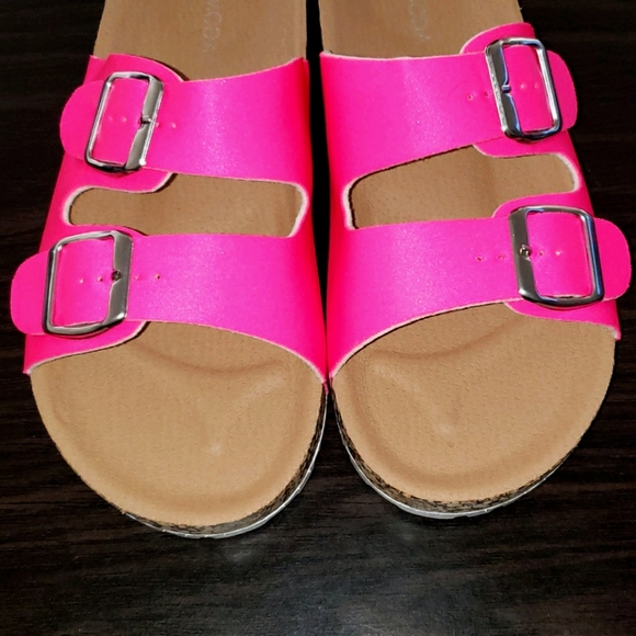 Neon Pink Sandals - Picture 2 of 6